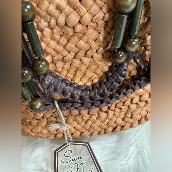 Beaded straw bag - Picture 5 of 8